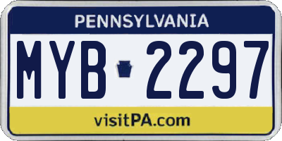 PA license plate MYB2297