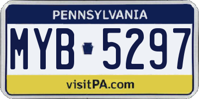 PA license plate MYB5297