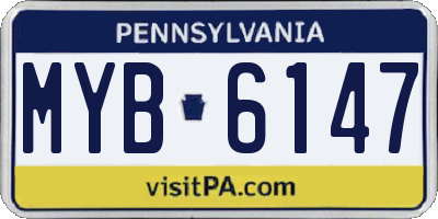 PA license plate MYB6147