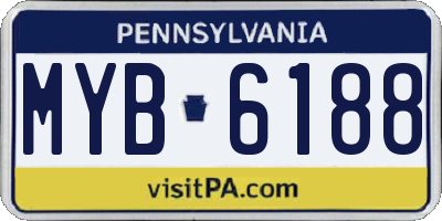 PA license plate MYB6188