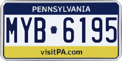 PA license plate MYB6195
