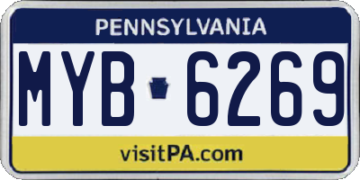 PA license plate MYB6269