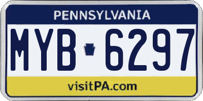 PA license plate MYB6297