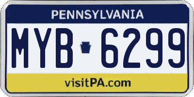PA license plate MYB6299