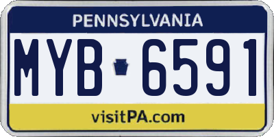 PA license plate MYB6591