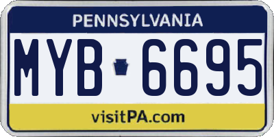 PA license plate MYB6695