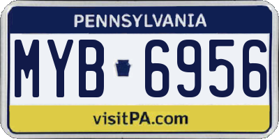 PA license plate MYB6956