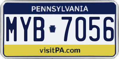 PA license plate MYB7056