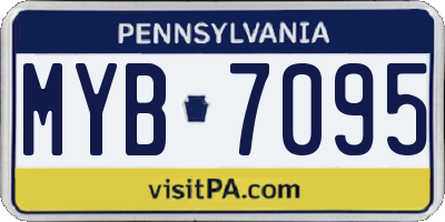 PA license plate MYB7095