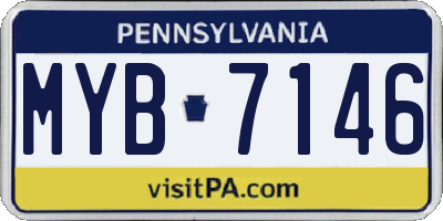 PA license plate MYB7146