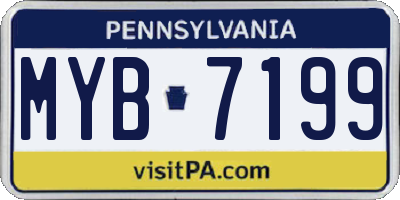 PA license plate MYB7199