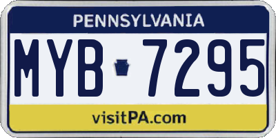 PA license plate MYB7295