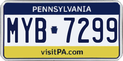PA license plate MYB7299