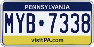 PA license plate MYB7338