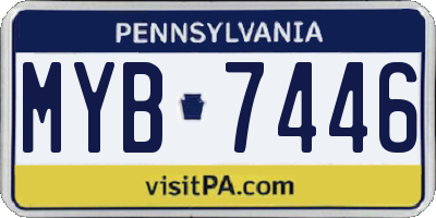 PA license plate MYB7446