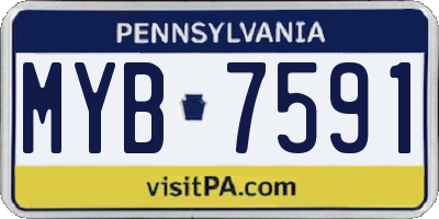 PA license plate MYB7591