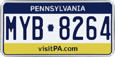 PA license plate MYB8264