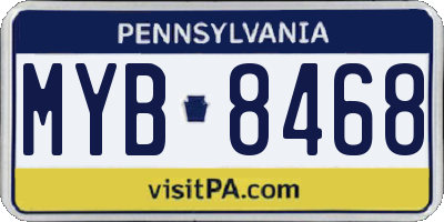 PA license plate MYB8468