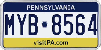 PA license plate MYB8564