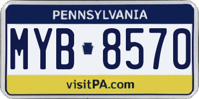 PA license plate MYB8570
