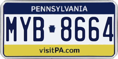 PA license plate MYB8664