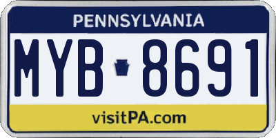 PA license plate MYB8691