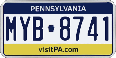 PA license plate MYB8741