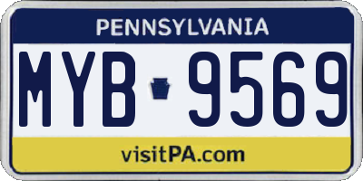 PA license plate MYB9569