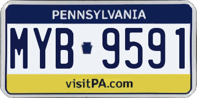 PA license plate MYB9591