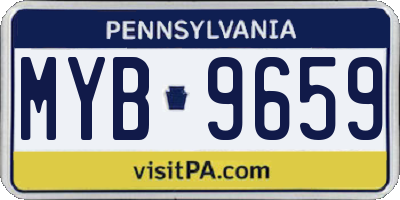 PA license plate MYB9659