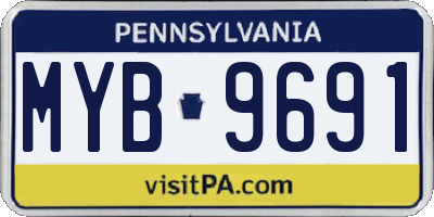 PA license plate MYB9691