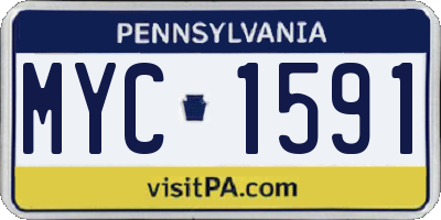 PA license plate MYC1591