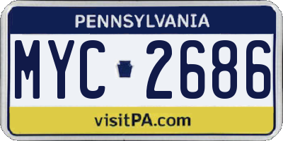 PA license plate MYC2686