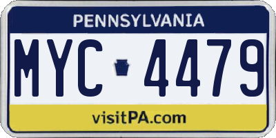 PA license plate MYC4479