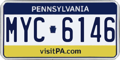 PA license plate MYC6146