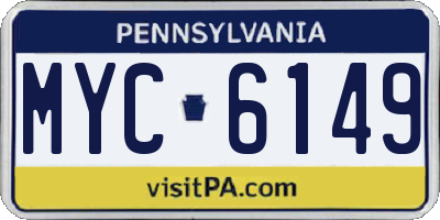 PA license plate MYC6149