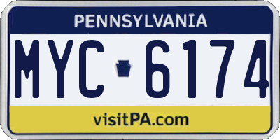 PA license plate MYC6174