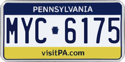 PA license plate MYC6175