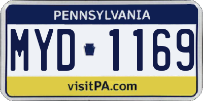 PA license plate MYD1169