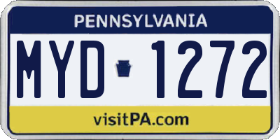 PA license plate MYD1272