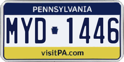 PA license plate MYD1446