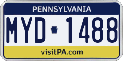 PA license plate MYD1488