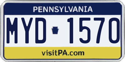 PA license plate MYD1570