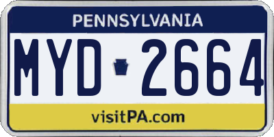 PA license plate MYD2664