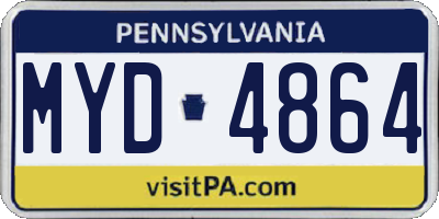PA license plate MYD4864
