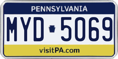 PA license plate MYD5069