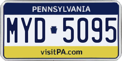 PA license plate MYD5095