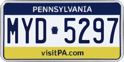 PA license plate MYD5297