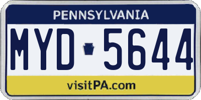 PA license plate MYD5644