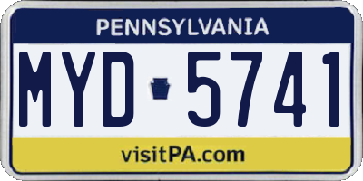 PA license plate MYD5741